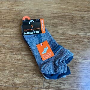 HEAD Men's 7-12 Athletic Performance Breathable Low Cut Socks 3 pairs
